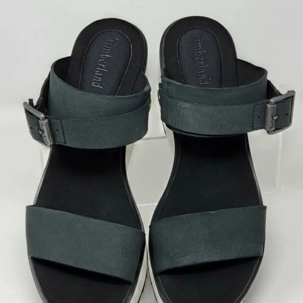 Timberland Women's Koralyn Black & White Sandals Size 9.5 A26SF New